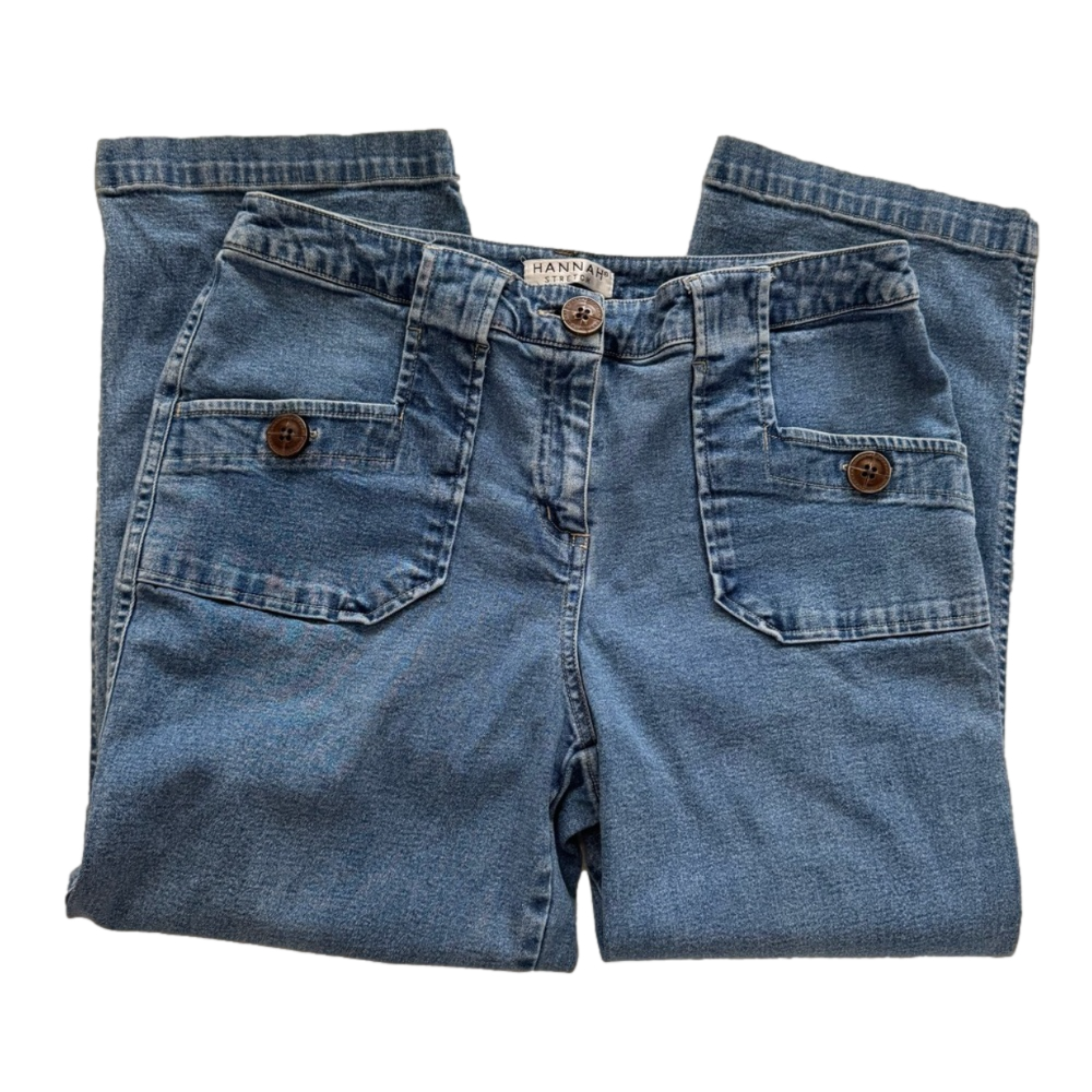 Hannah Stretch Mid Rise Denim Capri Jeans Size 6 - Picture 3 of 7